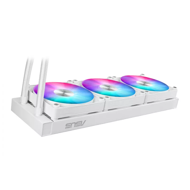 ASUS MAX Gaming LC 360 ARGB LCD White Edition – universali skysčio aušinimo sistema su 2.4 inch IPS LCD ekranu