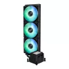 Viskas viename skysčio aušintuvas ASUS MAX GAMING LC 360 ARGB LCD — 360 mm radiatorius, 120 mm ventiliatoriai, palaiko AM4/AM5/LGA1700, juodas