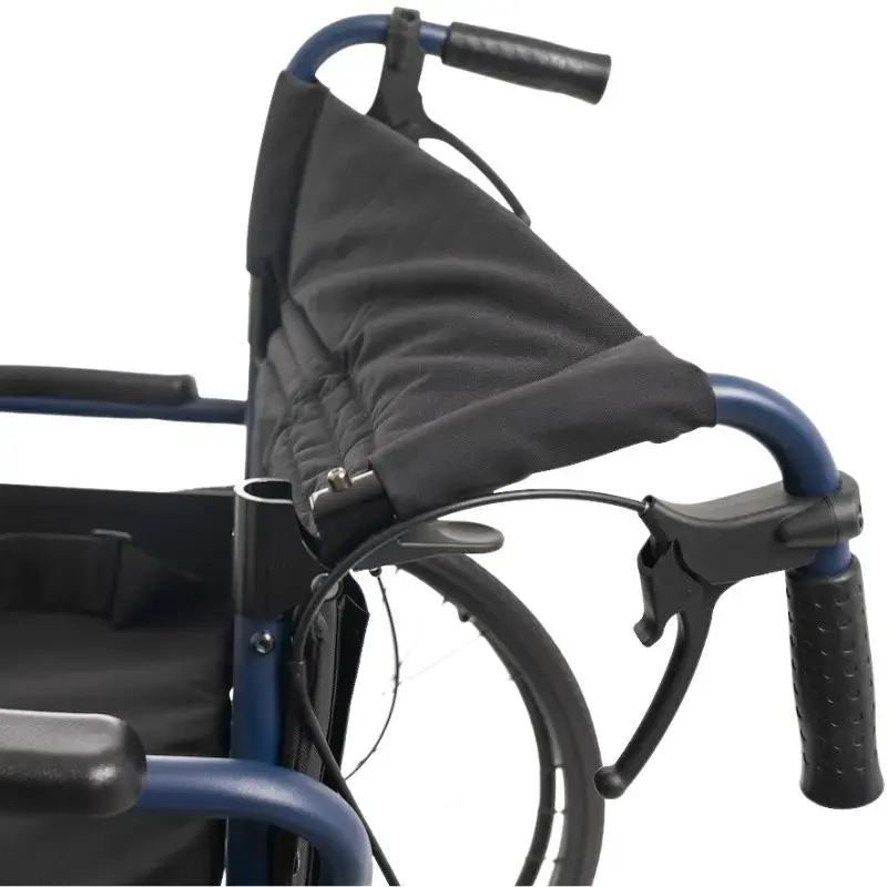 Neįgaliojo vežimėlis MDH NAVY1 lengvas aliuminis, sėdynė 43×42 cm, maks. apkrova 120 kg, sulankstomas, 14,4 kg