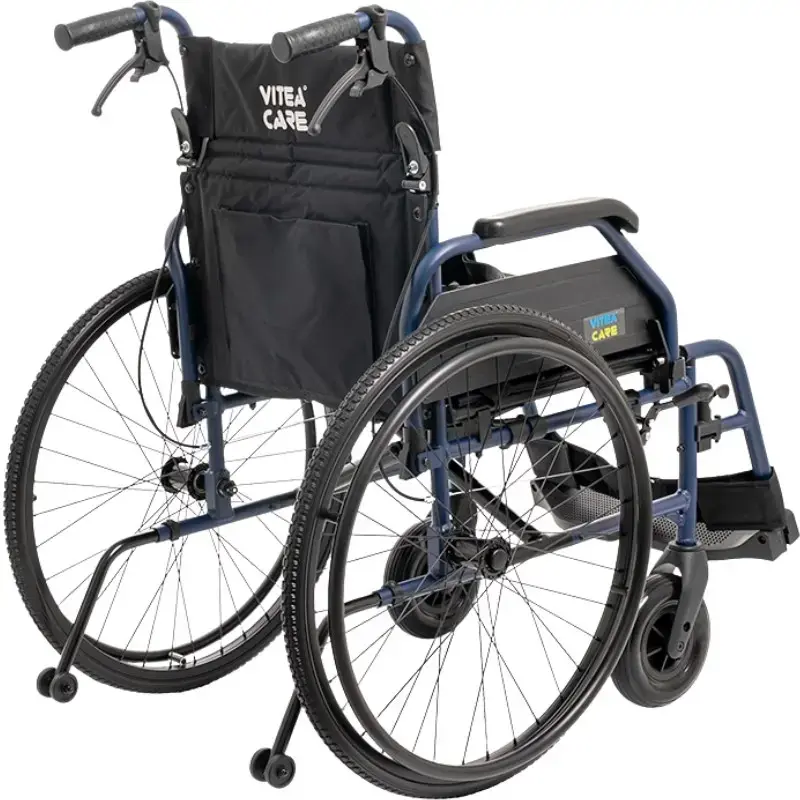 Neįgaliojo vežimėlis MDH NAVY1 lengvas aliuminis, sėdynė 43×42 cm, maks. apkrova 120 kg, sulankstomas, 14,4 kg