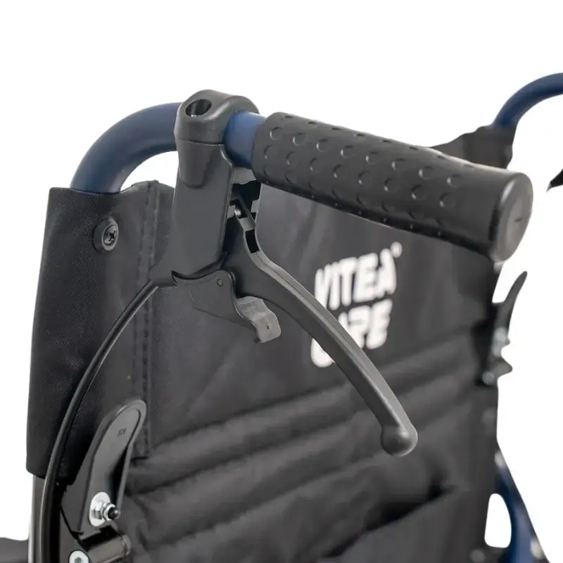 Neįgaliojo vežimėlis MDH NAVY1 lengvas aliuminis, sėdynė 43×42 cm, maks. apkrova 120 kg, sulankstomas, 14,4 kg
