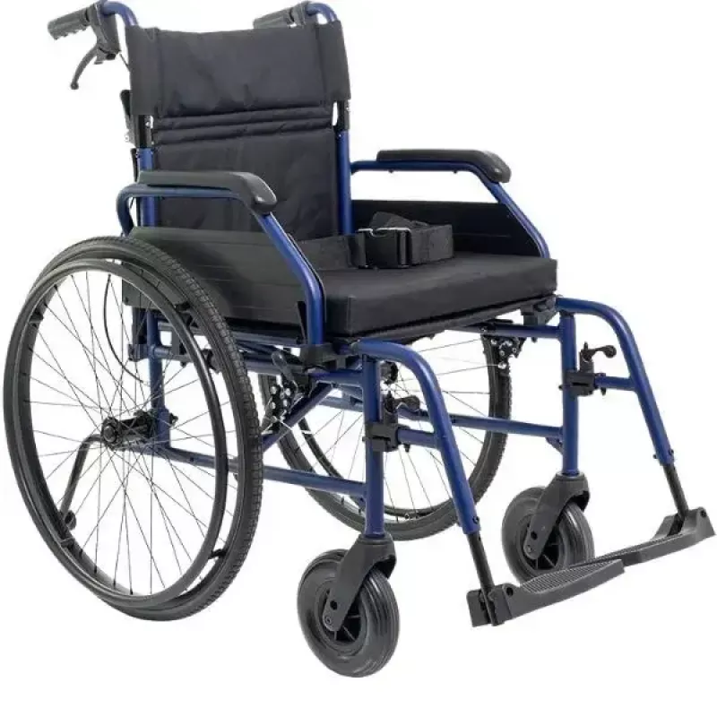 Lengvo lydinio vežimėlis MDH NAVY1 — aliuminio rėmas, sėdynė 46×42 cm, maks. naudotojo svoris 120 kg, sulankstomas, 14,7 kg