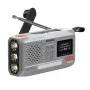 Nešiojamasis prisukamas radijas Marmitek RESQ 100 — DAB/DAB+/FM, 3 W, LCD, USB-C, 3,5 mm lizdas, šviesiai pilkas