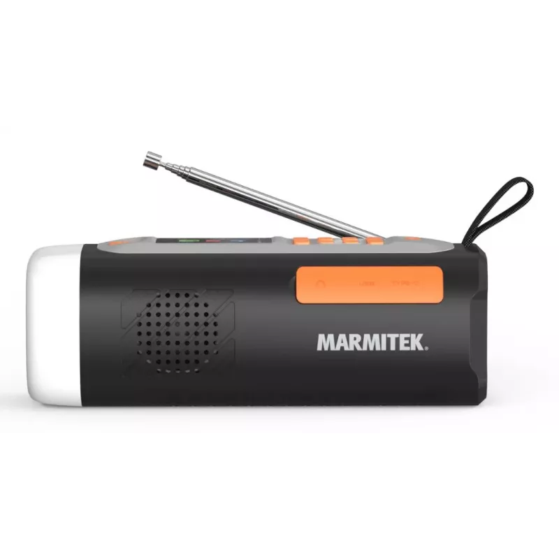 Marmitek RESQ 200 – rankinio užvedimo radijas, Nešiojamasis, Analoginis ir skaitmeninis, DAB, DAB+, FM, 87.5 - 108 MHz, 170 - 240 MHz, 3 W