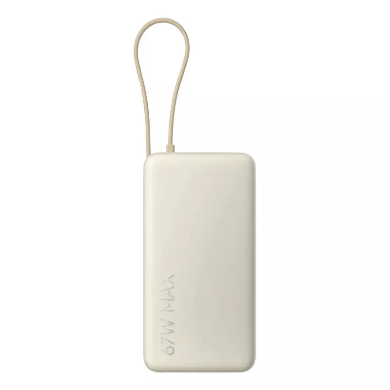 Nešiojama išorinė baterija Xiaomi 67W 20000 mAh Li-Ion, 11,1V, USB-A + USB-C, Smėlio spalvos