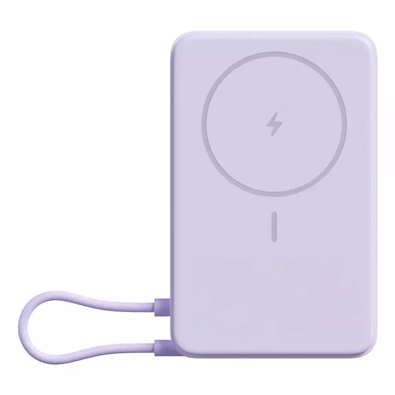 Išorinė baterija Xiaomi BHR08PAGL 5900 mAh Li‑Ion su belaidžiu įkrovimu, 1x USB‑C, Violetinė