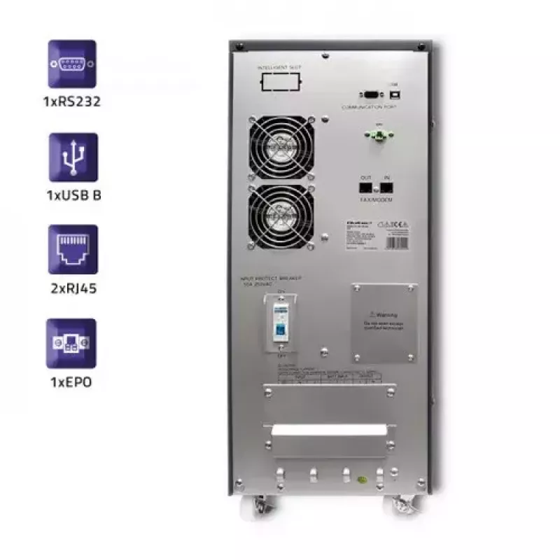 UPS Qoltec 53044 Dvigubo konvertavimo internetinis 10 kVA 8000 W