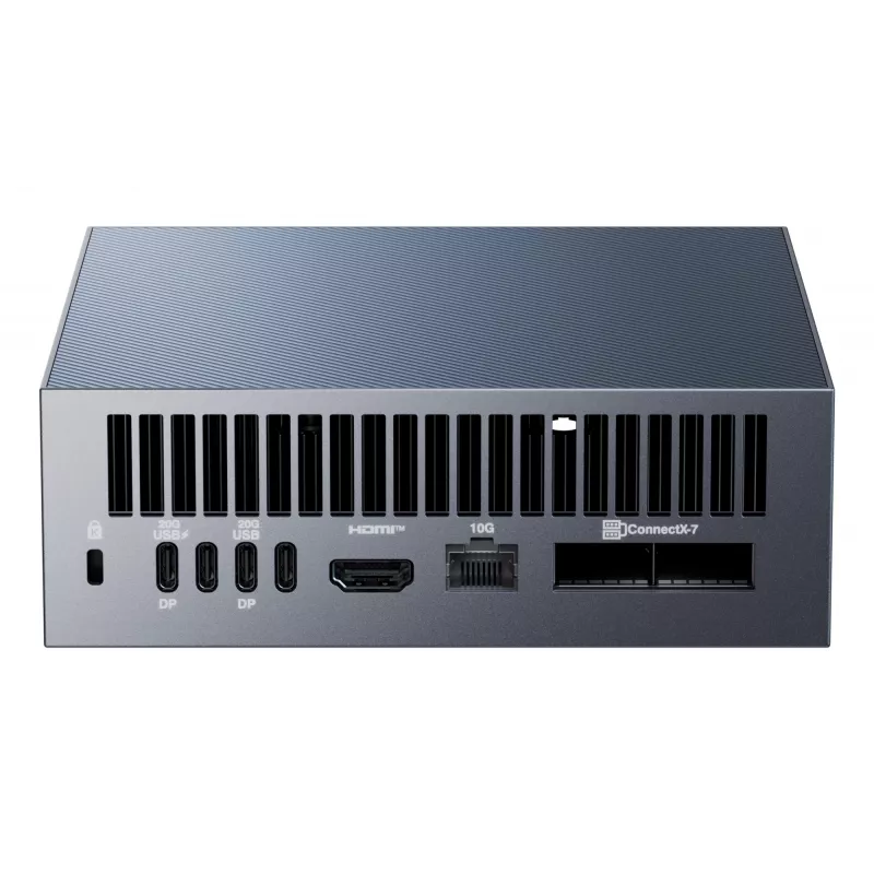 Mini PC ASUS Ascent GX10 GX10-GG0026BN — GB10 procesorius, 128 GB LPDDR5x, 2 TB SSD, NVIDIA Juodawell, 240 W, Pilka