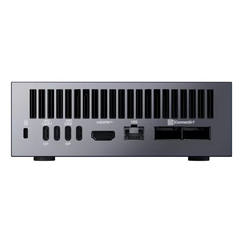 Mini PC ASUS Ascent GX10 GX10-GG0027BN — GB10 CPU, 128 GB LPDDR5x, 4 TB SSD, NVIDIA Juodawell, 240W, pilka