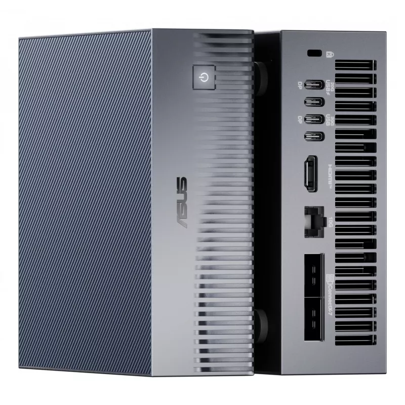 Mini PC ASUS Ascent GX10 GX10-GG0027BN — GB10 CPU, 128 GB LPDDR5x, 4 TB SSD, NVIDIA Juodawell, 240W, pilka