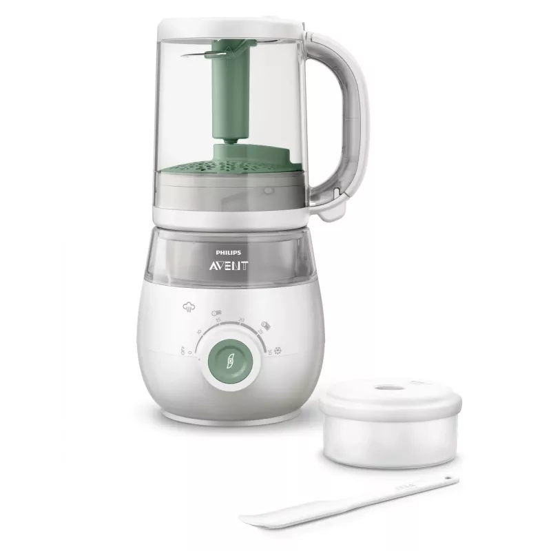 Philips AVENT Premium SCF885 4-in-1 Steamer Blender, 0,24 l, 1 l, žalia, balta, Kinija, 70 m, 0,7 m