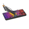 GENESIS Thor 230 TKL klaviatūra, skirta žaidimams, USB + RF belaidis ryšys + Bluetooth QWERTY, juoda, pilka, oranžinė