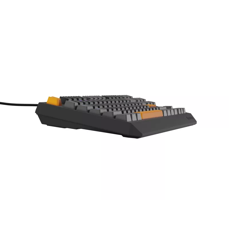 GENESIS Thor 230 TKL klaviatūra, skirta žaidimams, USB + RF belaidis ryšys + Bluetooth QWERTY, juoda, pilka, oranžinė