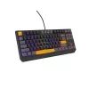 GENESIS Thor 230 TKL klaviatūra, skirta žaidimams, USB + RF belaidis ryšys + Bluetooth QWERTY, juoda, pilka, oranžinė