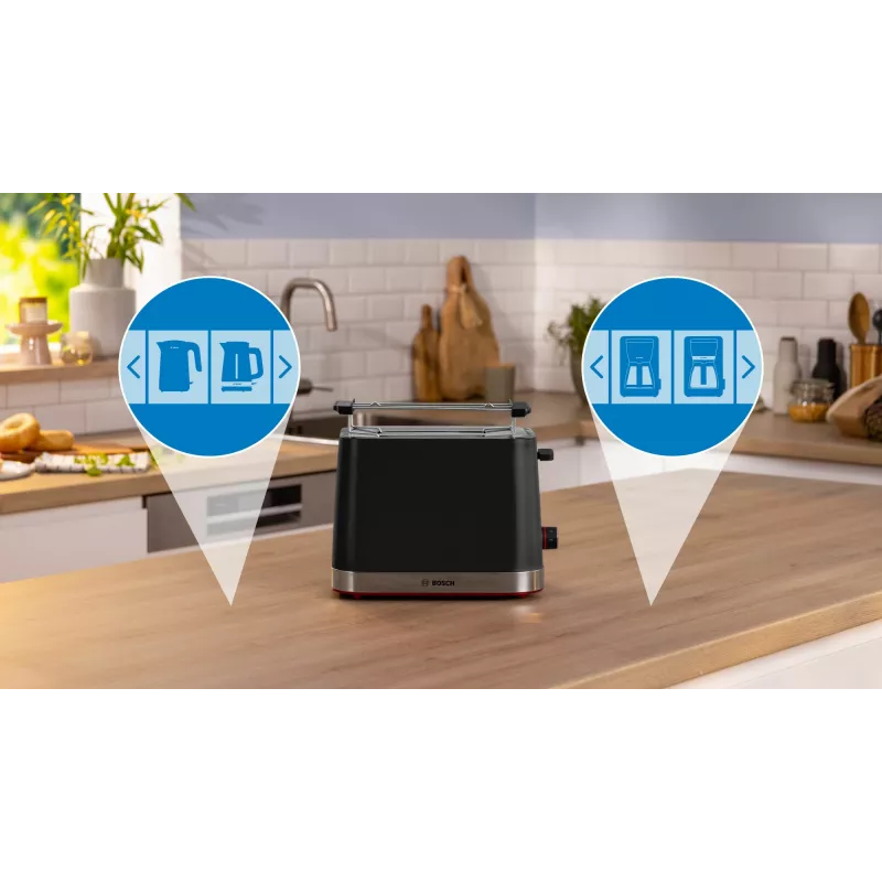 Bosch TAT4M223 skrudintuvas 4 2 riekės 950 W juodas, nerūdijantis plienas