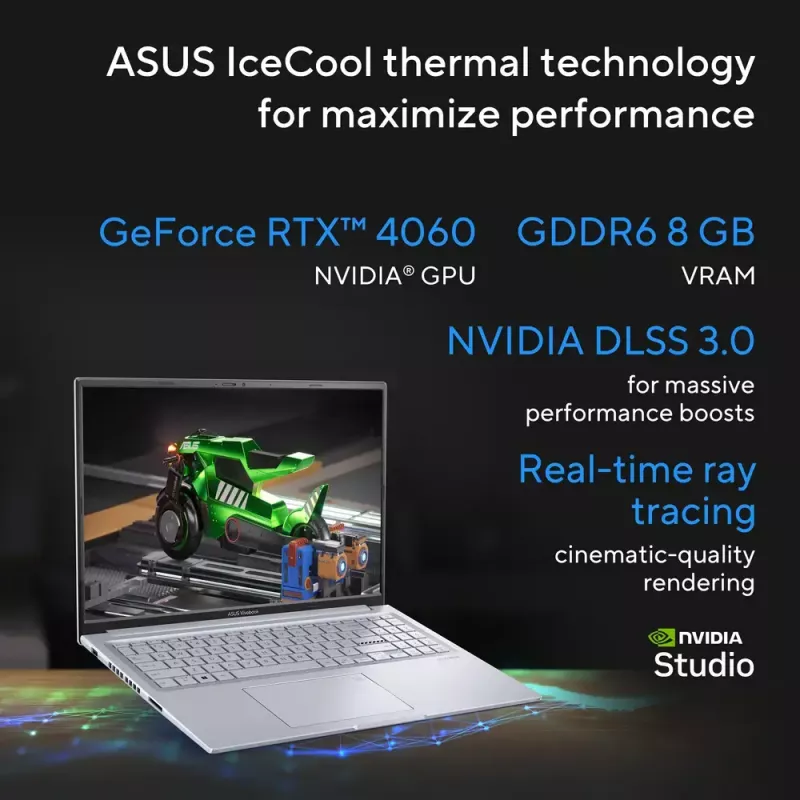ASUS Vivobook 16X K3605VU-WS96 Intel® Core™ i9 i9-13900H nešiojamas kompiuteris 40,6 cm (16 colių) WUXGA 16 GB DDR4-SDRAM 1 TB SSD NVIDIA GeForce RTX 4050 Wi-Fi 6E (802.11ax) Windows 11 Home sidabrinis