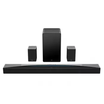 TCL Q Q85H Class 7.1.4 kanalų garso juosta su Dolby Atmos, belaidžiu žemųjų dažnių garsiakalbiu ir belaidžiais erdvinio garso garsiakalbiais