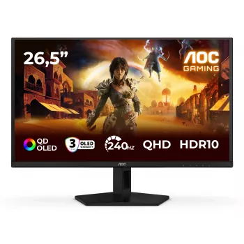 AOC G4 Q27G41ZDF kompiuterio monitorius 67,3 cm (26,5 col.) 2560 x 1440 pikselių Quad HD QD-OLED Juodas, Raudonas