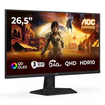 AOC G4 Q27G41ZDF kompiuterio monitorius 67,3 cm (26,5 col.) 2560 x 1440 pikselių Quad HD QD-OLED Juodas, Raudonas
