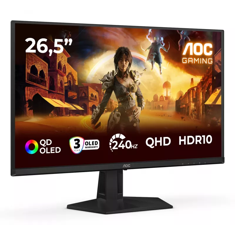 AOC G4 Q27G41ZDF kompiuterio monitorius 67,3 cm (26,5 col.) 2560 x 1440 pikselių Quad HD QD-OLED Juodas, Raudonas