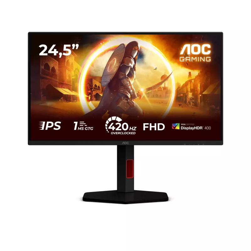 AOC G4 25G4KUR kompiuterio monitorius 62,2 cm (24,5 colio) 1920 x 1080 pikselių Full HD LED juodas, raudonas
