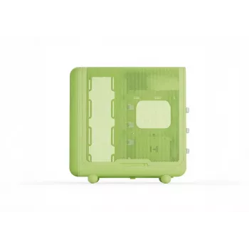 Mid Tower korpusas HYTE X50 Matcha Milk — ATX/mATX/Mini-ITX palaikymas, grūdintas stiklas, priekinis I/O