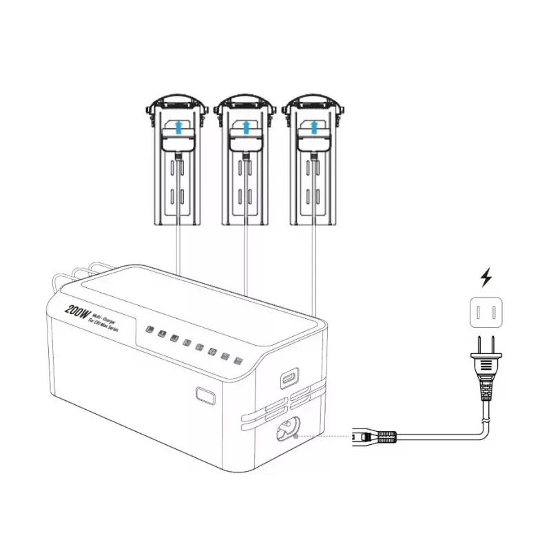 Autel kelių įkroviklis EVO Max serijai modelis 102002545 — 3 baterijų, USB-C, 120 W įkrovimo galia, 100–240 V įėjimas