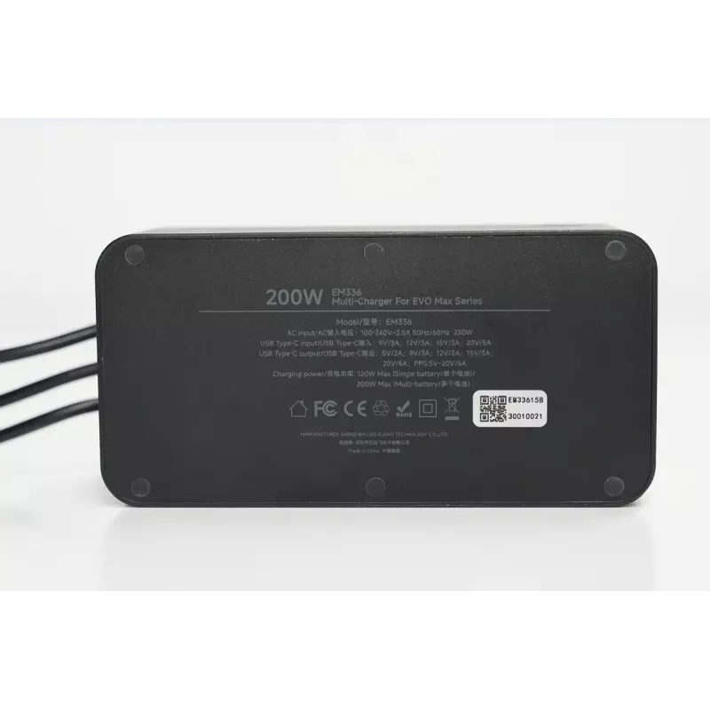 Autel kelių įkroviklis EVO Max serijai modelis 102002545 — 3 baterijų, USB-C, 120 W įkrovimo galia, 100–240 V įėjimas