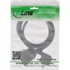 InLine maitinimo ilginamasis laidas, tipas F, kampuotas, juodas, 2 m
