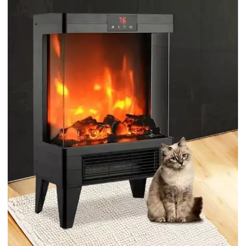 Elektrinis šildytuvas Carruzzo Q20P alyvinis radiatorius, 1800W, 15–45°C, stiklo korpusas, nuotolinio valdymo / programėlės / lietimo valdymas, laikmatis 1–12 val., sieninis arba pastatomas ant grindų, juodas