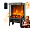 Elektrinis šildytuvas Carruzzo Q20P alyvinis radiatorius, 1800W, 15–45°C, stiklo korpusas, nuotolinio valdymo / programėlės / lietimo valdymas, laikmatis 1–12 val., sieninis arba pastatomas ant grindų, juodas