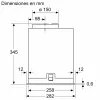 Bosch Serie 8 DLN78PC60 gartraukis įmontuojamas juodas 590 m³/h