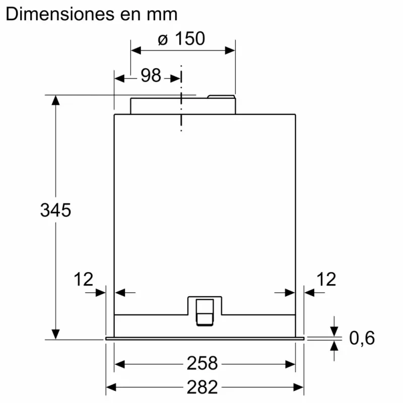 Bosch Serie 8 DLN78PC60 gartraukis įmontuojamas juodas 590 m³/h