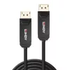 „Lindy“ 10 m hibridinis optinio pluošto DP 2.0 UHBR10 laidas, 10 m, DisplayPort, DisplayPort, vyriškas, vyriškas, 7680 x 4320 pikseliai