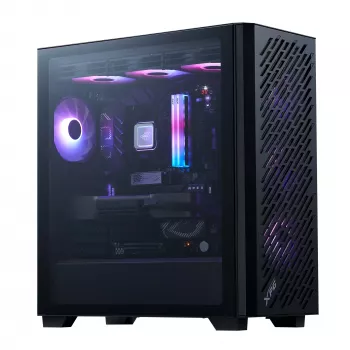 XPG VALOR AIR PRO vidutinio dydžio korpusas, Midi Tower, PC, juoda, ATX, EATX, micro ATX, Mini-ATX, SPCC, grūdintas stiklas, įvairiaspalvis