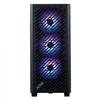 XPG VALOR AIR PRO vidutinio dydžio korpusas, Midi Tower, PC, juoda, ATX, EATX, micro ATX, Mini-ATX, SPCC, grūdintas stiklas, įvairiaspalvis