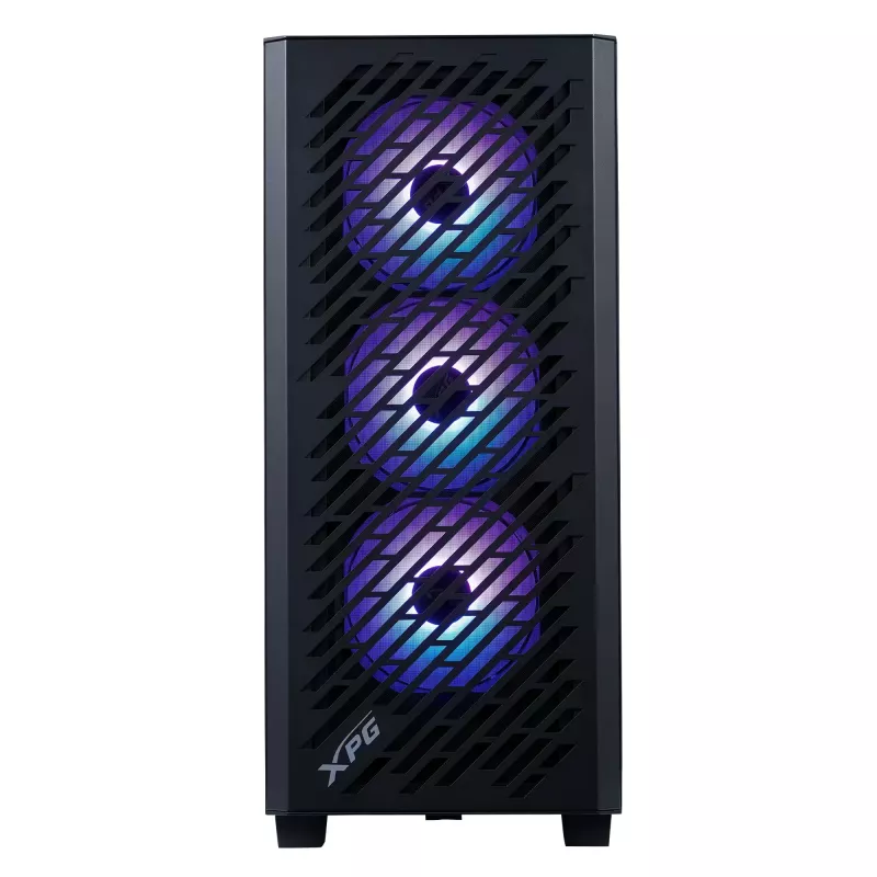 XPG VALOR AIR PRO vidutinio dydžio korpusas, Midi Tower, PC, juoda, ATX, EATX, micro ATX, Mini-ATX, SPCC, grūdintas stiklas, įvairiaspalvis