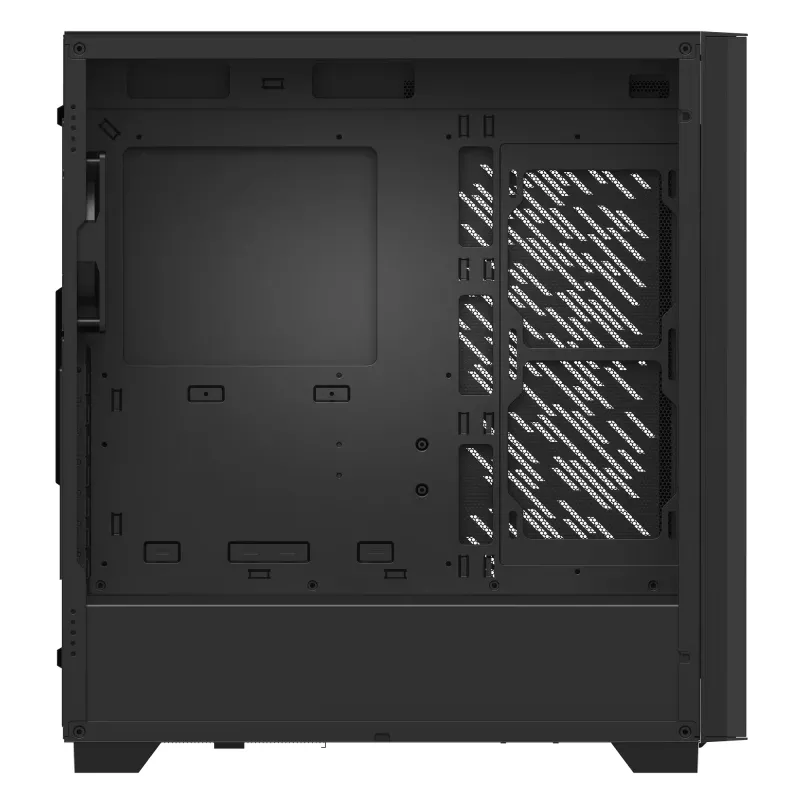 XPG VALOR AIR PRO vidutinio dydžio korpusas, Midi Tower, PC, juoda, ATX, EATX, micro ATX, Mini-ATX, SPCC, grūdintas stiklas, įvairiaspalvis
