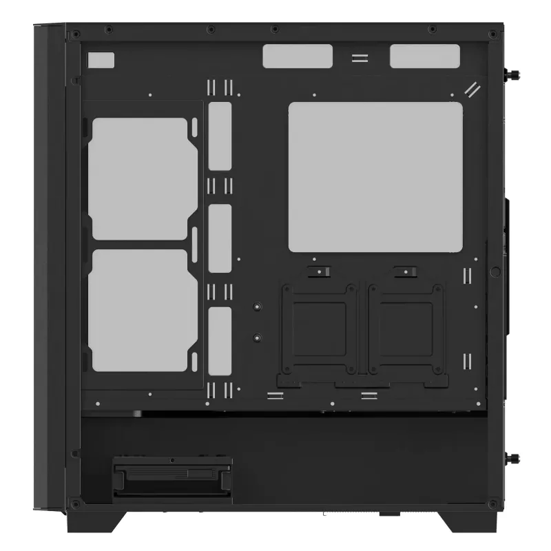 XPG VALOR AIR PRO vidutinio dydžio korpusas, Midi Tower, PC, juoda, ATX, EATX, micro ATX, Mini-ATX, SPCC, grūdintas stiklas, įvairiaspalvis