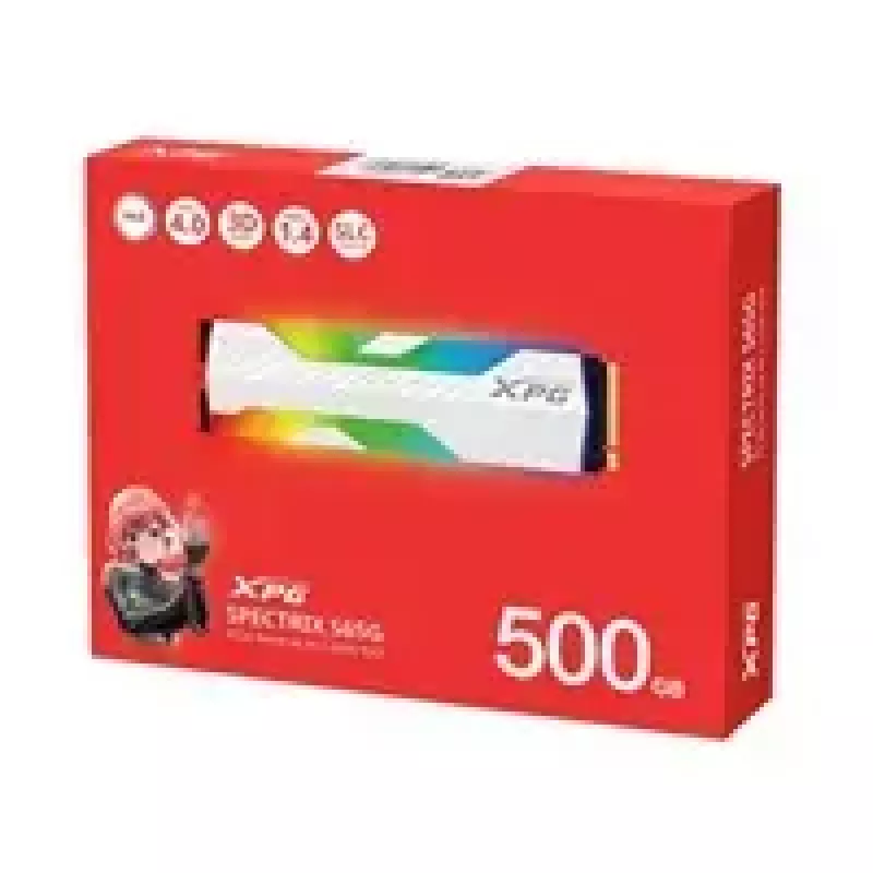 SSD ADATA XPG SPECTRIX S65G 500GB PCIe Gen4x4 M.2 2280 NVMe Skaitymas 5000 MB/s Rašymas 2700 MB/s