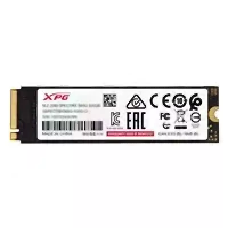 SSD ADATA XPG SPECTRIX S65G 500GB PCIe Gen4x4 M.2 2280 NVMe Skaitymas 5000 MB/s Rašymas 2700 MB/s