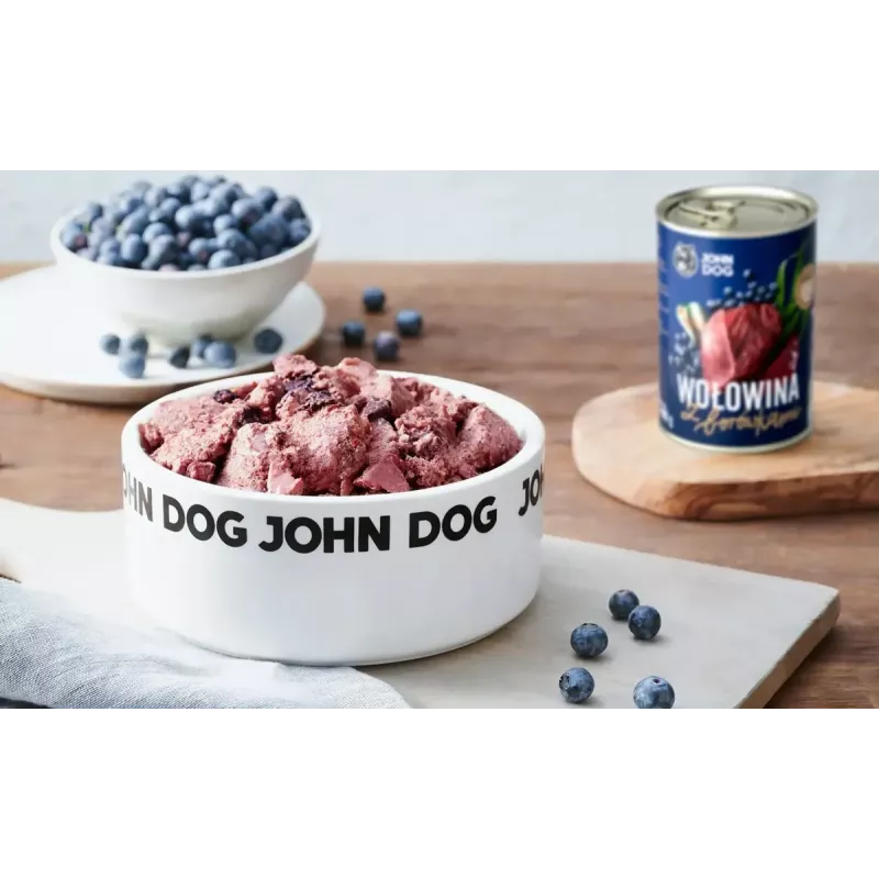 John Dog Berry suaugusių šunų maistas su jautiena ir mėlynėmis, 800 g