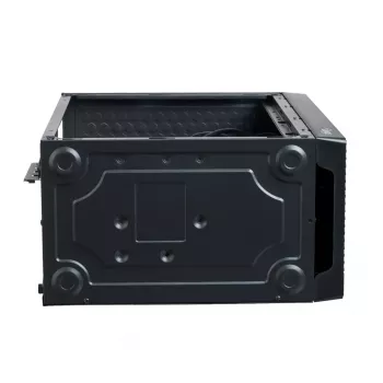 PC case Akyga AK35BK Micro Tower, Micro-ATX/Flex-ATX/Mini-ITX, maks. GPU 25 cm, maks. CPU aušintuvas 14 cm, 2×3,5 col. + 2×2,5 col. lizdai, USB 2.0×2, juoda
