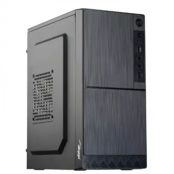 PC case Akyga AK35BK Micro Tower, Micro-ATX/Flex-ATX/Mini-ITX, maks. GPU 25 cm, maks. CPU aušintuvas 14 cm, 2×3,5 col. + 2×2,5 col. lizdai, USB 2.0×2, juoda
