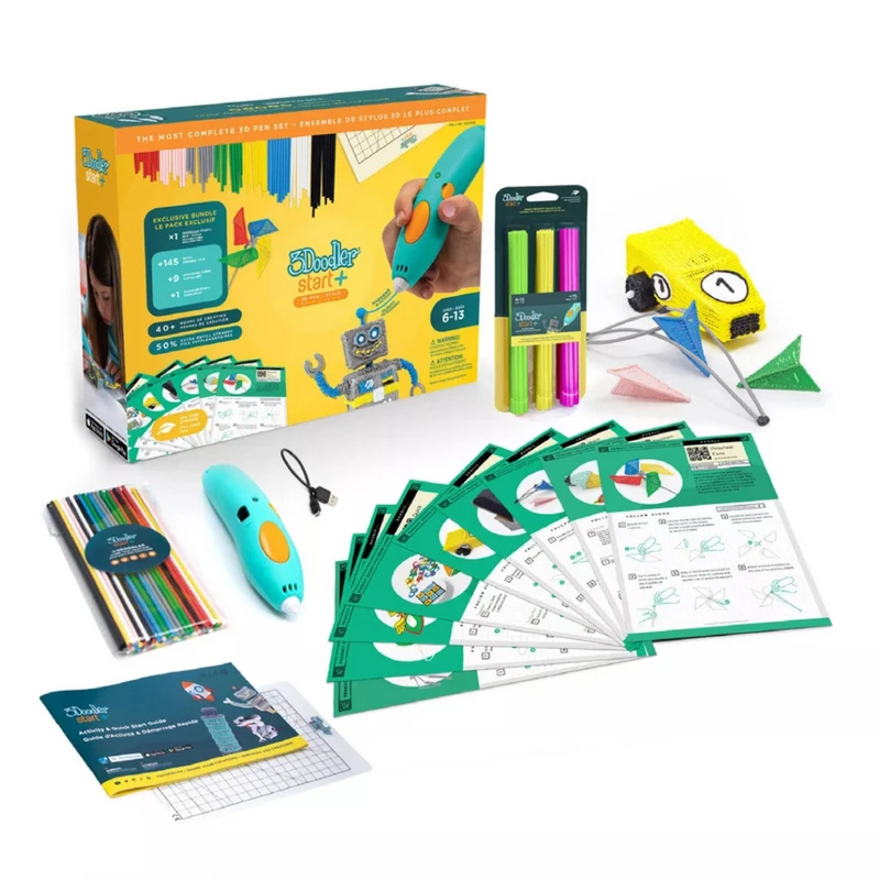 3Doodler Start Plus Costc komplektas rozszerzony 3D rašiklis 0.77 mm Turquoise