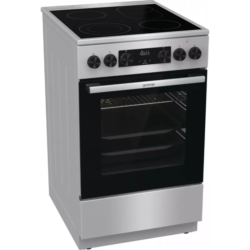 Gorenje GECS5C70XA viryklė Laisvai pastatoma viryklė Elektrinė Keraminė kaitlentė Nerūdijantis plienas