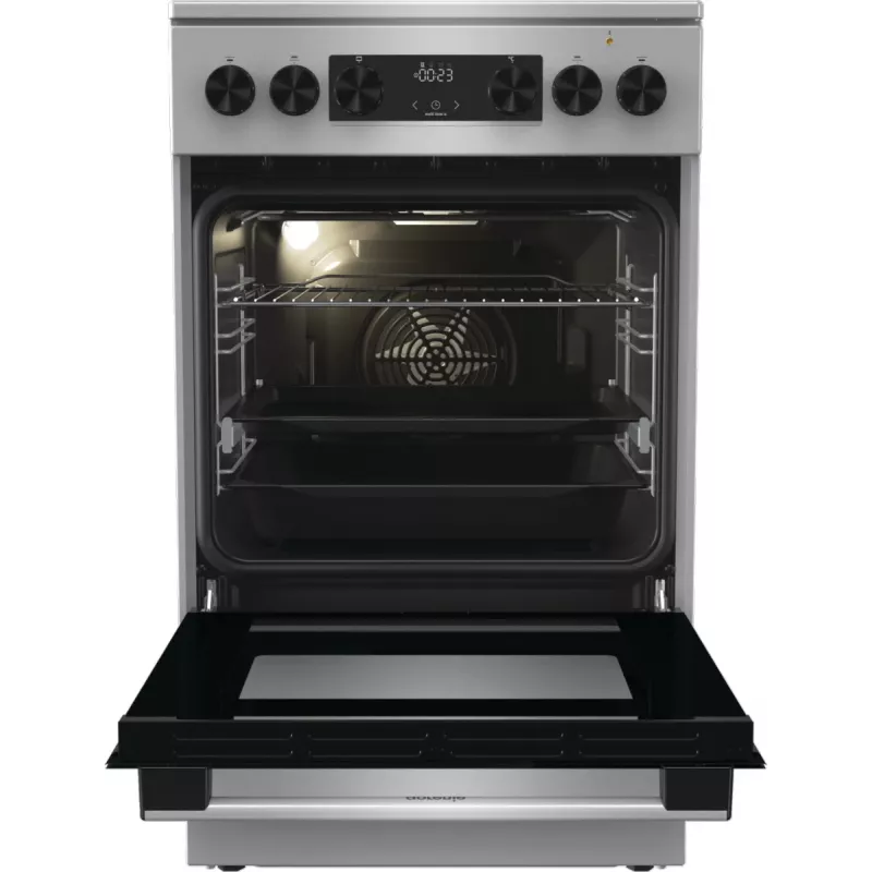 Gorenje GECS5C70XA viryklė Laisvai pastatoma viryklė Elektrinė Keraminė kaitlentė Nerūdijantis plienas