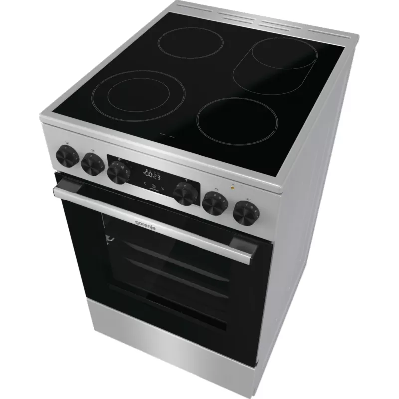 Gorenje GECS5C70XA viryklė Laisvai pastatoma viryklė Elektrinė Keraminė kaitlentė Nerūdijantis plienas