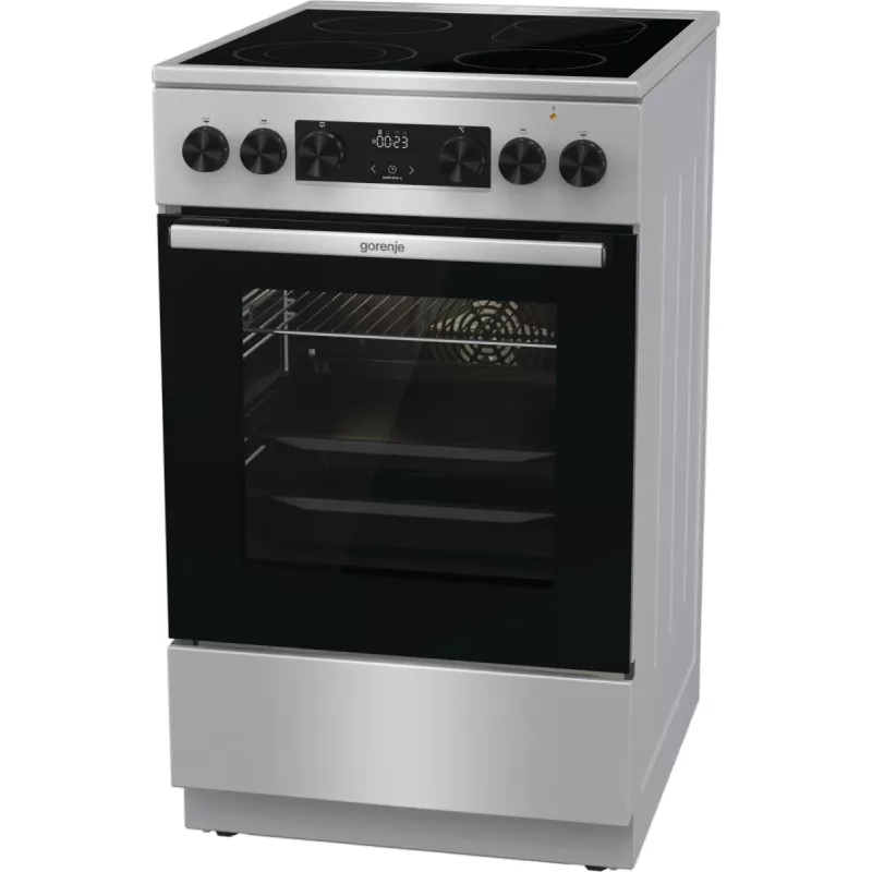 Gorenje GECS5C70XA viryklė Laisvai pastatoma viryklė Elektrinė Keraminė kaitlentė Nerūdijantis plienas