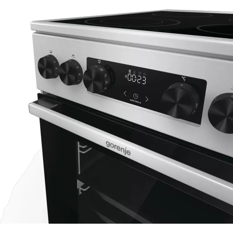Gorenje GECS5C70XA viryklė Laisvai pastatoma viryklė Elektrinė Keraminė kaitlentė Nerūdijantis plienas